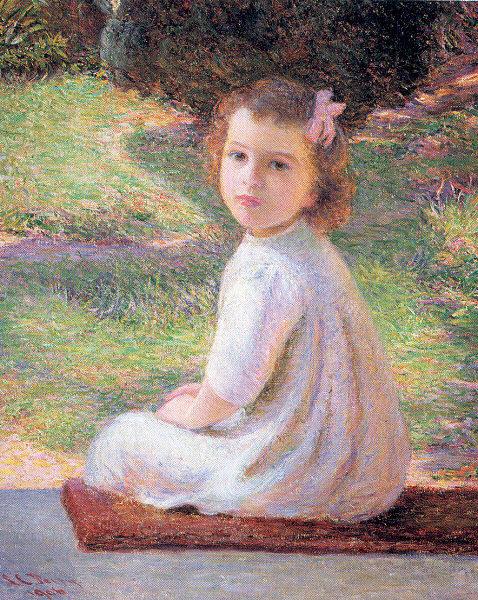 Perry, Lilla Calbot Girl with a Pink Bow oil painting picture